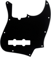 Fender Pickguard, Jazz Bass, 10-Hole Mount (With Truss Rod Notch), B/W/B, 3-Ply
